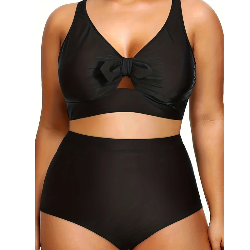 

2024 New Summer Large Swimsuits Plus Size Tankini Sets Female Swimwear Sports Pool Beach Wear Two-Piece Bathing Suit Women