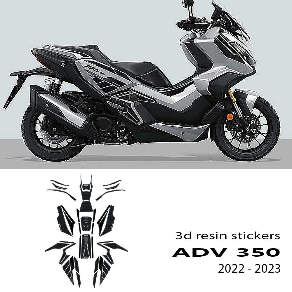

Adv350 мотоциклетная 3D эпоксидная наклейка защитный комплект накладка на бак против царапин наклейка против скольжения для HONDA ADV 350 2022 2023