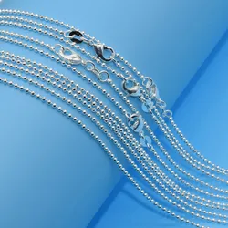 Elegant Silver - Plated Women's Ball Necklace - 28inch 70CM (1pcs)