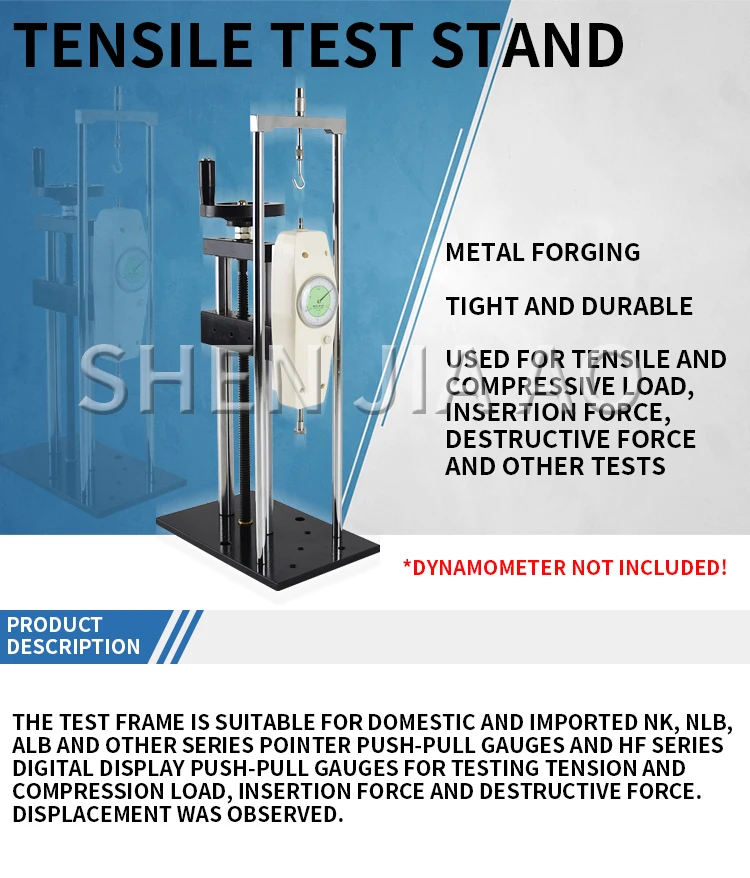 ALX-S Screw Test Stand for mechanical force gauge/digital force gauge 500N Tensi