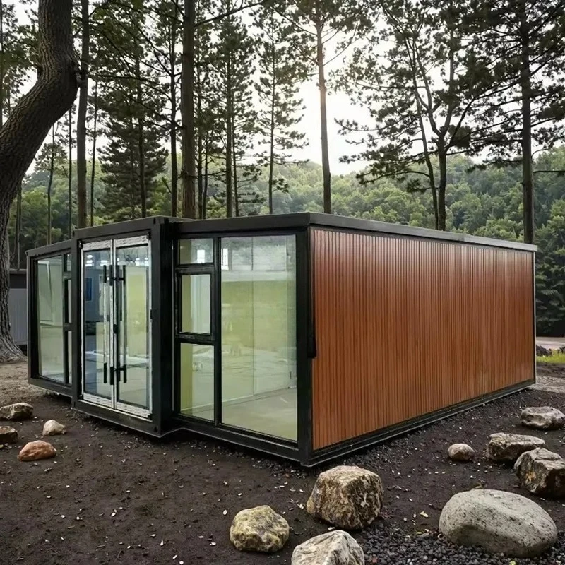 บ้านคอนเทนเนอร์สำเร็จรูป YG ขนาด 20/40 ฟุต แบบปรับแต่งได้ บ้านคอนเทนเนอร์เหล็กแบบขยายได้ พร้อมห้องนอน 3 ห้อง พร้อมเข้าอยู่ได้ทันที 1