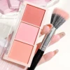 HISYI three-color blush natural color rendering delicate non-flying powder matte rouge holding makeup clear vitality girl blush 1