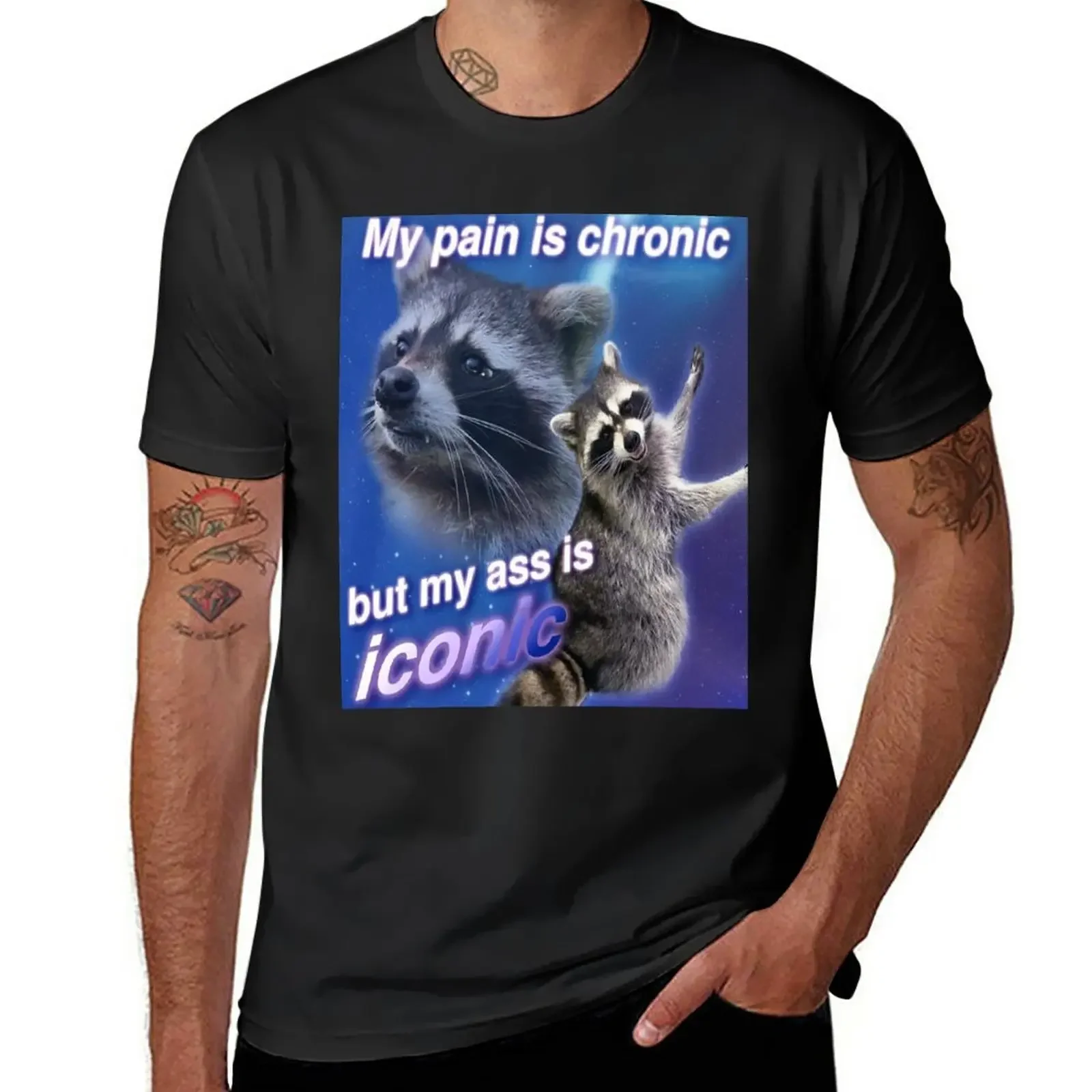 

My Pain is Chronic but my A is Iconic T-Shirt plus size tops sublime Men's t shirts