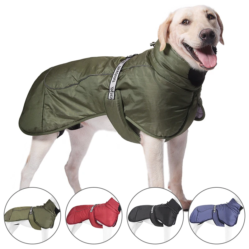 Winter Warm Large Dog Clothes Pet Down Jacket Thicken Dogs Coat Windproof Dogs Clothing for Medium Large Dogs Labrador Costume