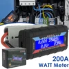 200A DC Digital Monitor Solar Power Monitor Tester Professional Battery Monitor Meter Precise LCD Volt Amp Watt Power Analyzer 1