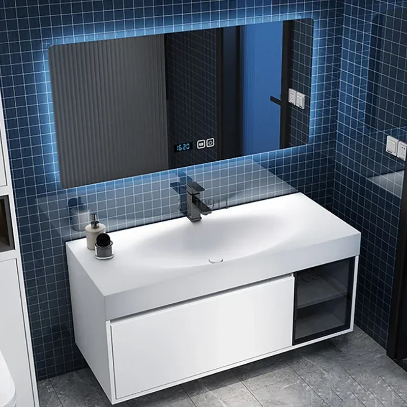 *Smart Slim Basin Bathroom Cabinet Combination Minimalist Modern Cabinets Washbasin Casa Arredo Home Furniture YX50BC