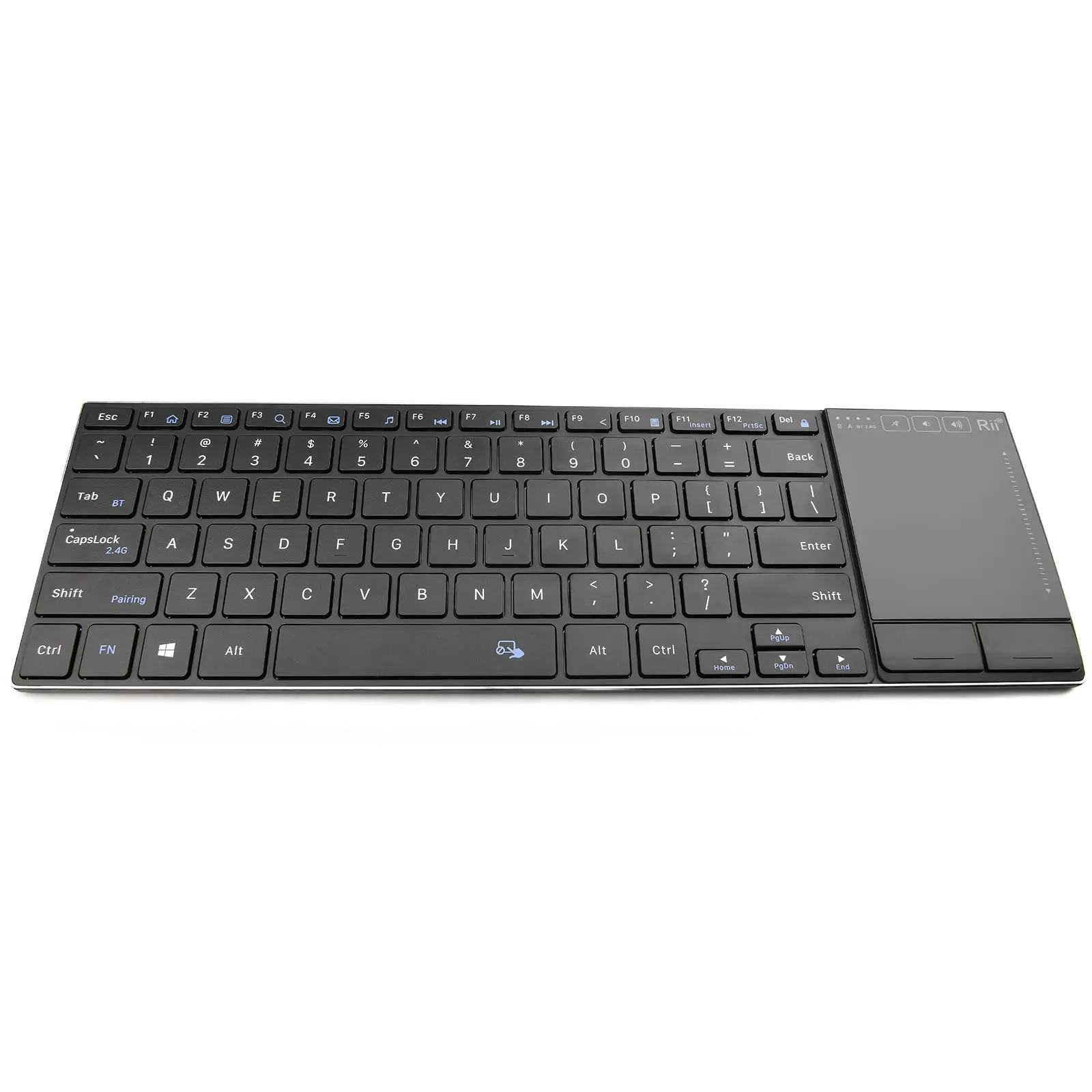 Rii-mini Teclado Recarregável sem Fio com Touchpad Multi-touch Bluetooth Compatível pc Mac Laptop Windows K22s