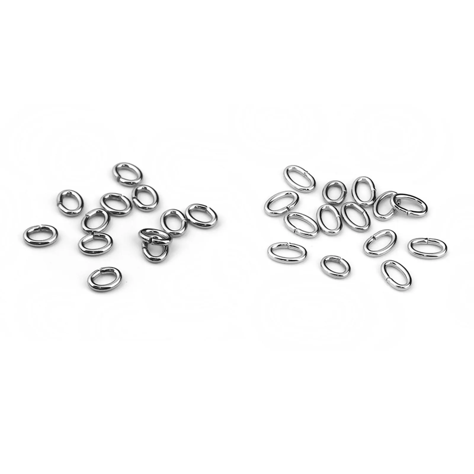 

Stainless Steel Opened Jump Rings Findings Oval Split Rings Connectors For Diy Jewelry Making Supplies Accessories,200PCs