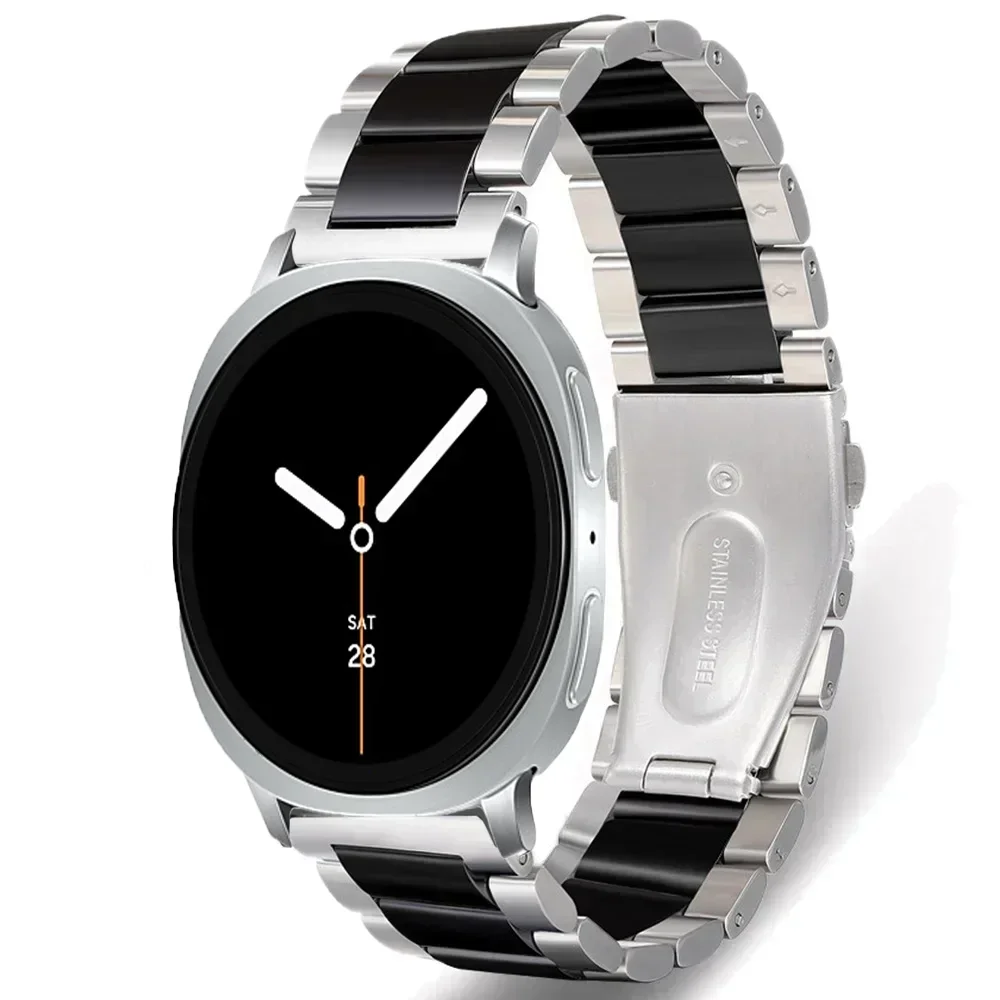 Elegant Ceramic and Metal Watch Band Bracelet - Premium Design Wristband
