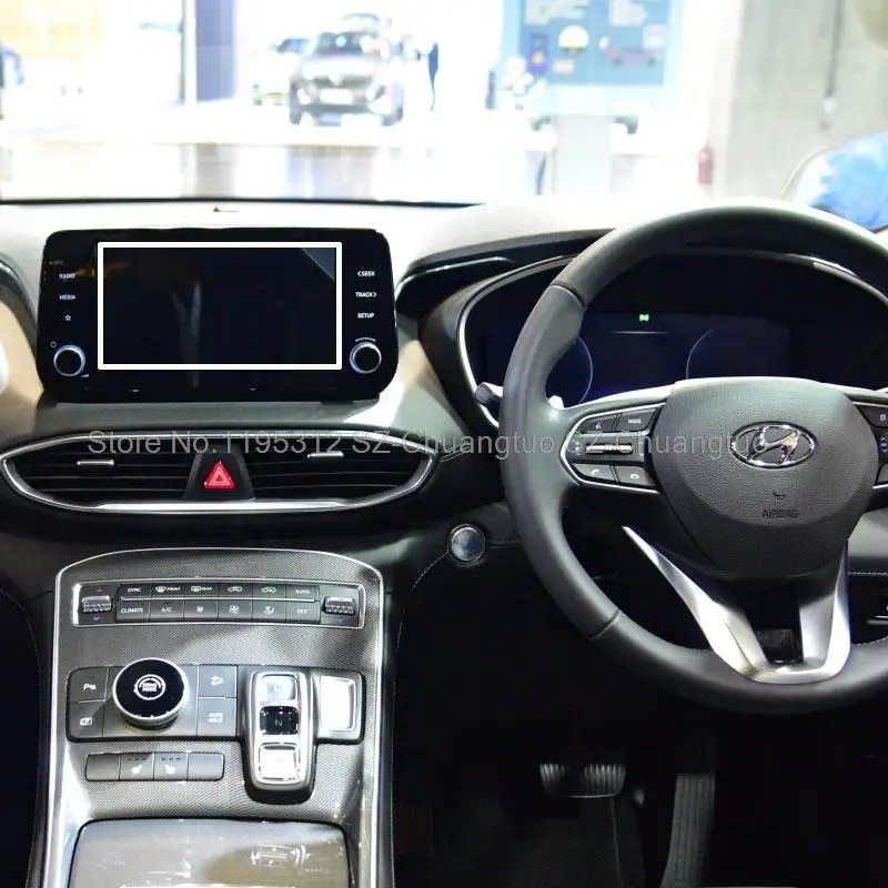 

Защитная пленка для экрана из закаленного стекла для Hyundai Santa Fe 2022, 8-дюймовая пленка для автомобильной системы связи, радио, GPS-навигации и защиты от царапин