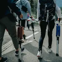 Multifunctional Climbing Stick for the Elderly, Foldable, Ultra-light, Stainless Steel, Travel Crutch, Outdoor Trekking Supplies 1