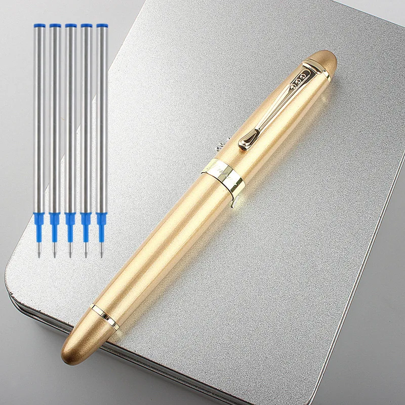 

Jinhao Шариковая ручка Роскошная 450 бизнес металлическая шариковая ручка для письма подарочные ручки 0,7 мм черные стержни