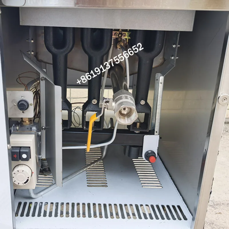 Vertical Gas Electric Temperature Controlled Fryer Luxury Commercial Large Capacity Natural Gas Three-tube/Four-tube Fryer 2