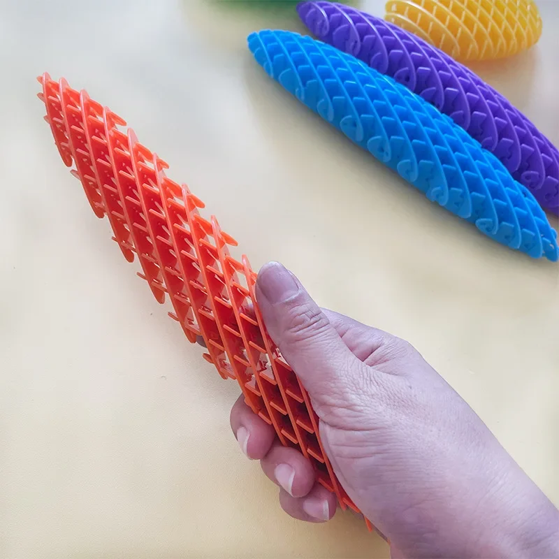 Scalable 3D Deformed Worm Elastic Net Fidget Toys Reduce Pressure Toy Deformation Worm Portable Stretchy Squeeze Toys