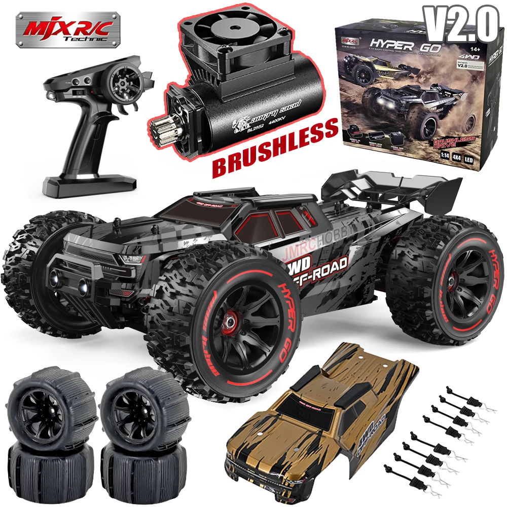 MJX 1/14 하이퍼 고 14209 14210 V2.0 RC 취미카, 스플래시 방수, 고속 브러시리스, 듀얼 휠 오프로드 트럭 MJX 1/14 하이퍼 고 14209 14210 V2.0 RC 취미카, 스플래시 방수, 고속 브러시리스, 듀얼 휠 오프로드 트럭