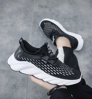 Oulylan Lightweight Running Shoes For Men 2024 Designer Mesh Casual Sneakers Lace-Up Male Outdoor Sports Tennis Shoe 2