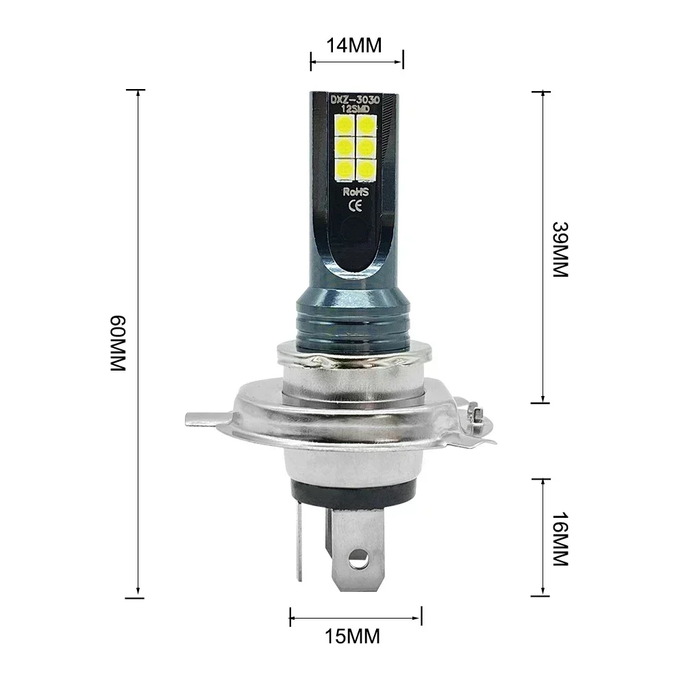 Waterproof 120W H7 H4 Car Headlight Bulb Kit Super Bright 6000K White Led