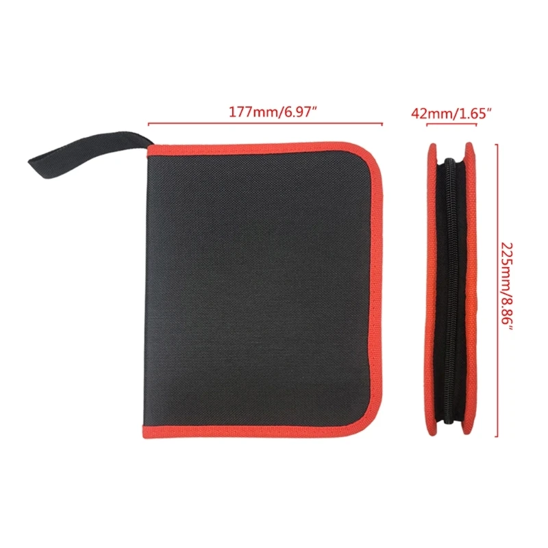Convenient Zipper Bit Drill Bit Storage Bag with Clear Labels for Tool Storage and Screwdriver Bits 6