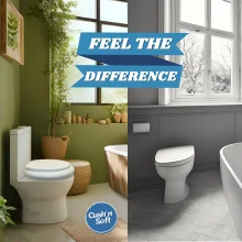 Cush'n Soft Padded Toilet Seat Bthroom Setting