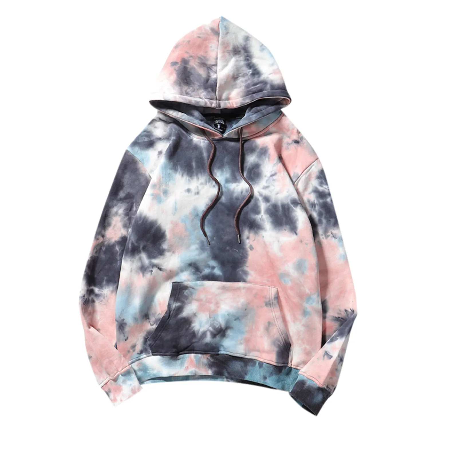 

Mens Tie Dye Hoodies Loose Pockets Drawstring Sweatshirts Outdoor Sports Tracksuits Hooded Tops Trendy Warm Pullovers Sudaderas