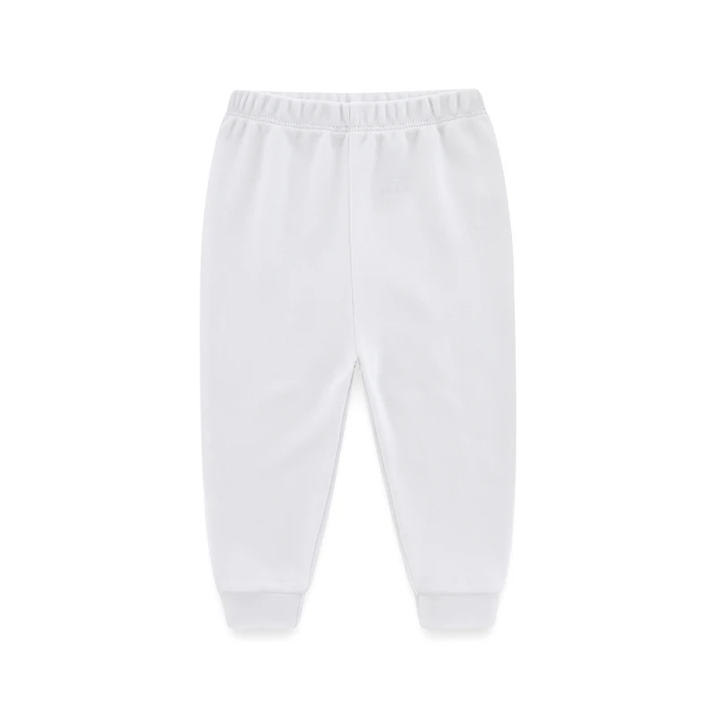 Kiddiezoom 1/3 Pcs Four Seasons Fashion Solid 100%Cotton Baby Boy Girl Pants Soft 100%Cotton Infants Trousers Accessories 2