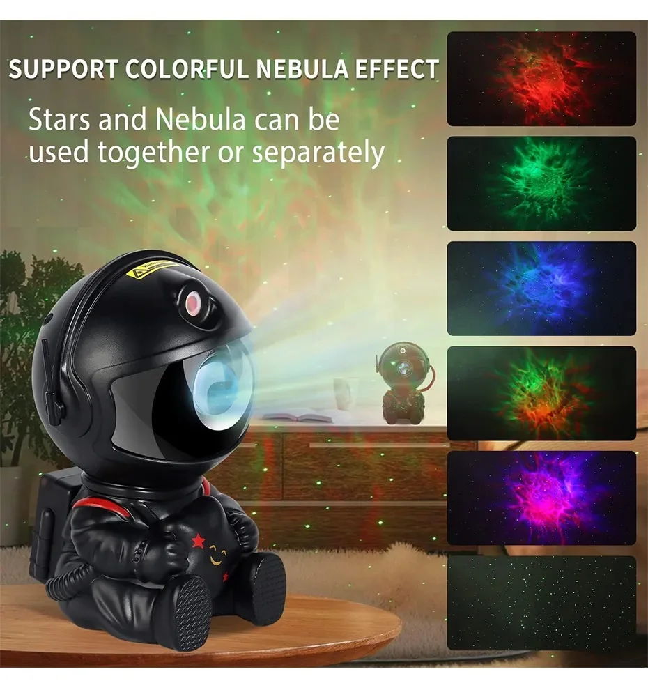 Description Picture 5 of itemGalaxy Projector Astronaut Nebula Projector with Remote Night Light for Adults, Children's Playroom/Home Theater/Ceiling/Gift
