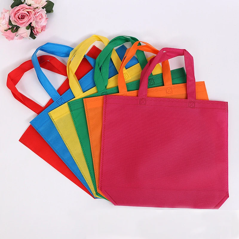 

20 pcs Wholesales Custom Logo Non Woven Fabric Shopping Bags Reusable Tote Bag with Handle for Packaging/Gift/Storage