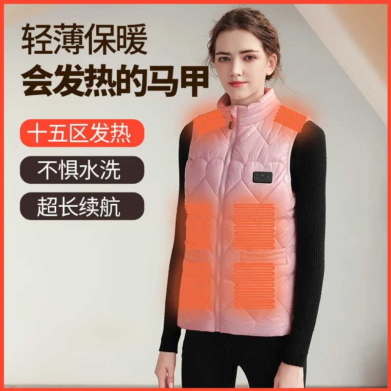 15 Areas Heated Jacket Men Women USB Electric Thermal Warm Hunting Coat Winter Outdoor Camping Hiking Heated Vest