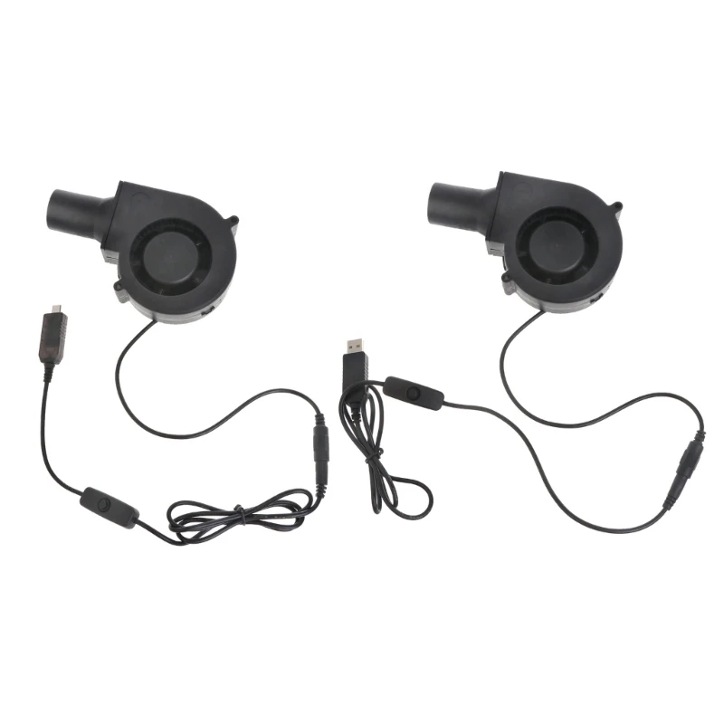 

Type C/USB 5V 12V Air Blower 4300RPM Portable-Grill Fire Starter for BBQ Cooking Dropship