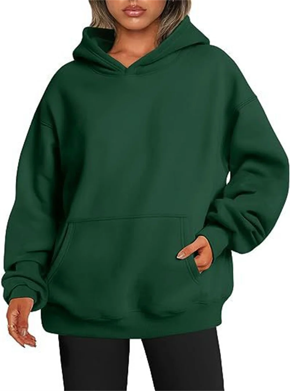 2024 New Women's Super Dalian Hoodie Sports Leisure Elastic Sweater Solid Color Sweater Thread Sweater Long Sleeve Pullover Pock 4
