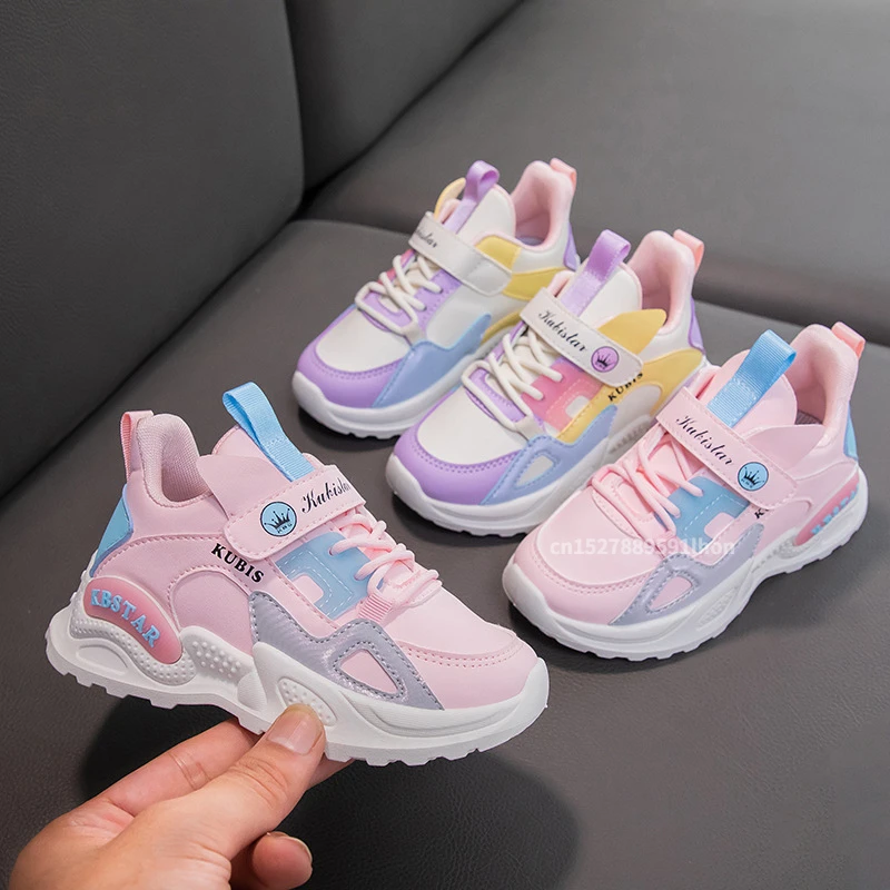 2024 kinder Turnschuhe Mädchen Schule Casual Outdoor Atmungsaktive Laufschuhe Licht Weiche Tenis Rosa Nicht-slip Kinder Schuhe_voghion.com