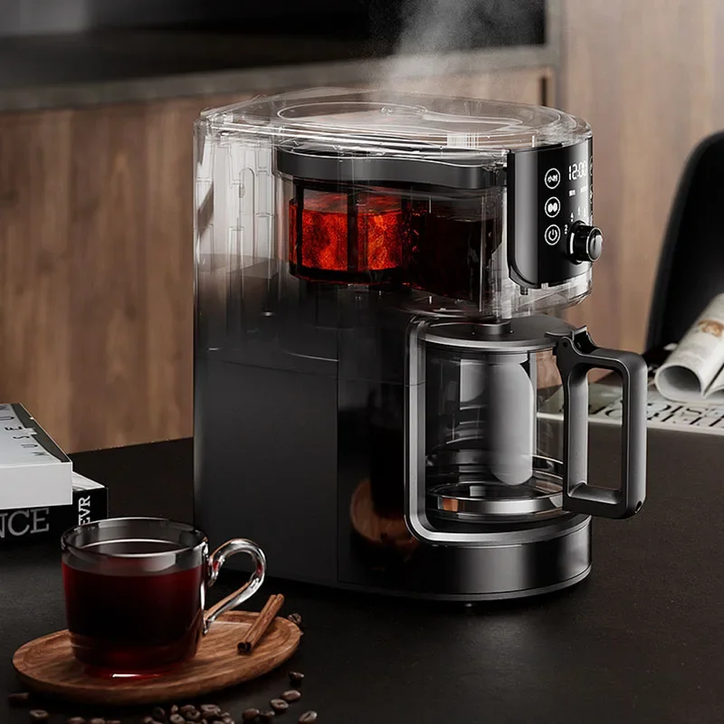 Automatic Electric Coffee Maker Bean Grinder Mill Beans Grinding Machine Comercial Espresso Tea Boiler Drip Cafe American Pot EU 3