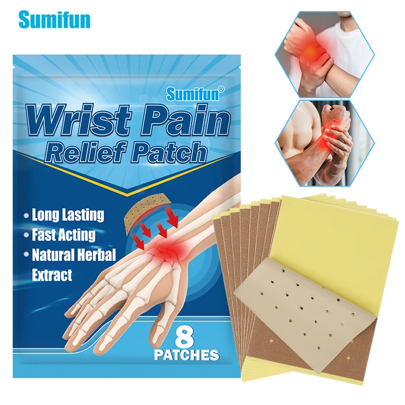 

8~80Pcs Wrist Pain Relief Patch Hand Tendon Sheath Treatment Stickers for Thumb Finger Tenosynovitis Analgesic Plaster