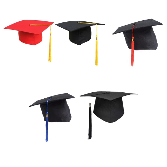 Classic Graduation Cap with Tassel Mortar Board Academic High School Bachelor Hat of Graduate Party Ceremony Photo Props QX2D 6