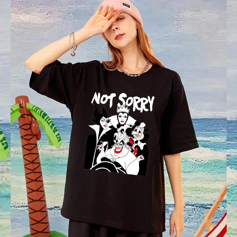 Новинка, модные готические летние футболки в стиле Харадзюку в стиле 90-х, с рисунком из мультфильма «плохая девушка», футболки с коротким рукавом, одежда унисекс Y2k