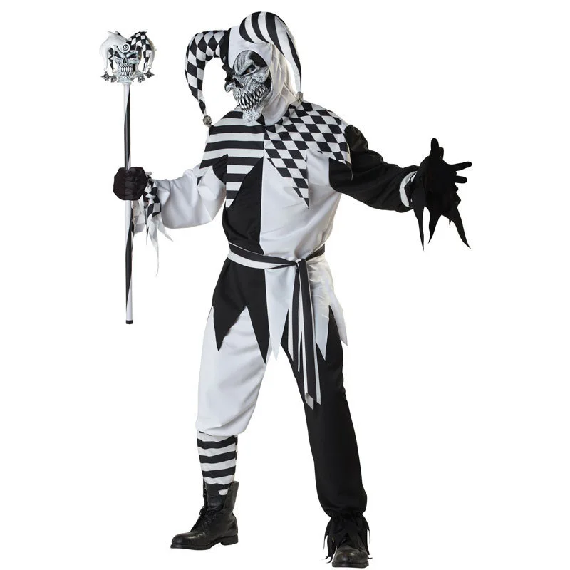 

Костюм для косплея на Хэллоуин, черно-белый костюм клоуна, костюм-талисман, костюм для взрослых, празднивечерние НКА, смешная одежда, аниме одежда