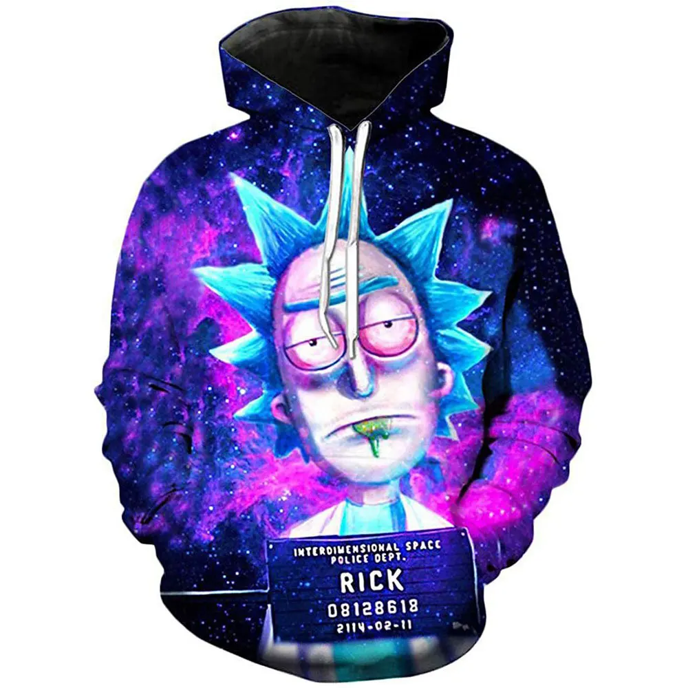 Anime Hot hoodie logo monogram printed sweatshirt Manga cartoon graphics street clothing long-sleeved Goth men's pullover