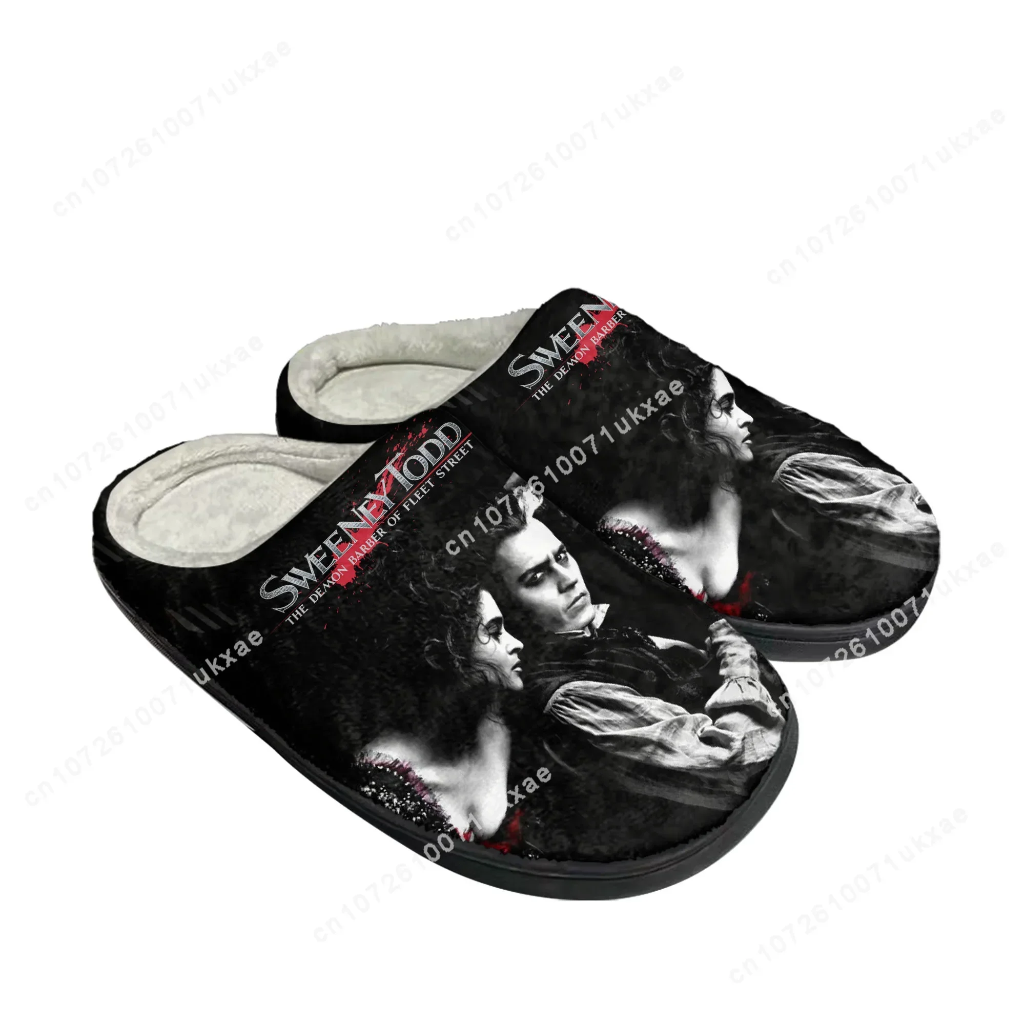 Sweeney Todd Demon Barber  Fleet Street Home Cotton Slippers Men Women Plush Bedroom Keep Warm Shoes Thermal Slipper Custom Shoe