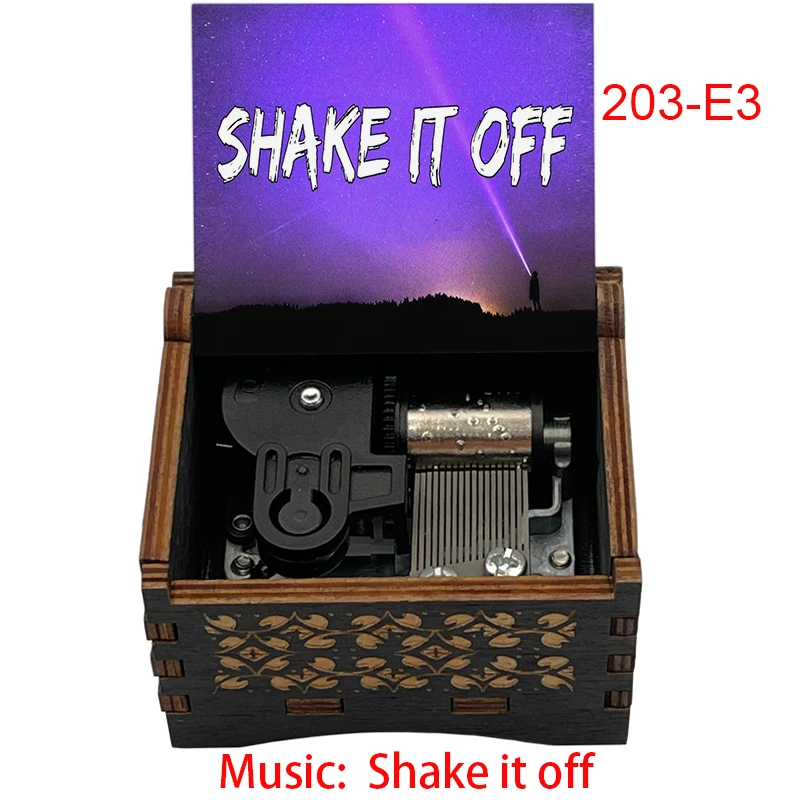 Shake it Off Handmade Wind Up Wooden Music Box for Girlfriend Boyfriend Husband Wife Christmas Gift 6