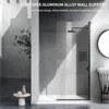 Bathroom half frame fixed shower door,single shower screen,matte black,clear shower door, with frame hardware kit  ducha puerta 4