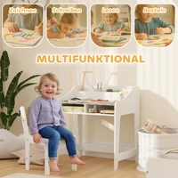 AIYAPLAY ensemble bureau enfant bureau et chaise enfant avec 5 sujets 4
