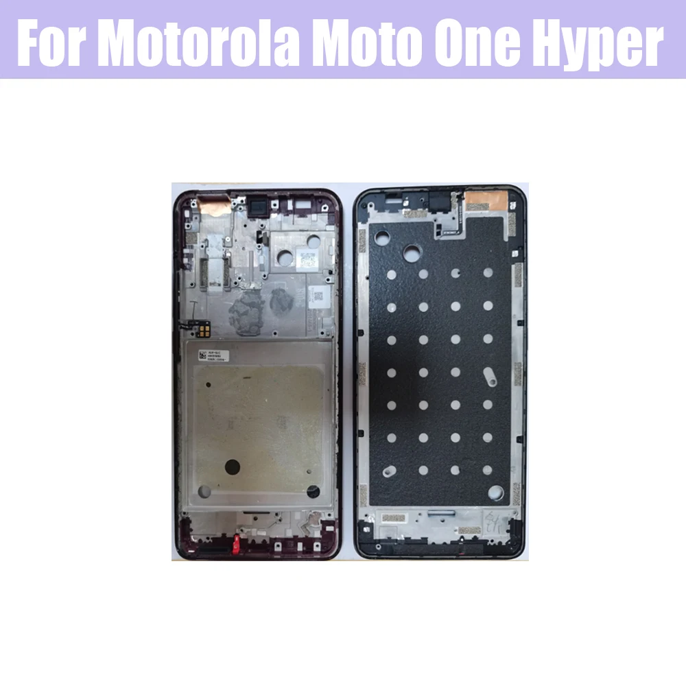 Motorola Moto One 하이퍼 폰용 미들 프레임 센터 섀시 커버 하우징, 금속 LCD 프레임 수리 부품