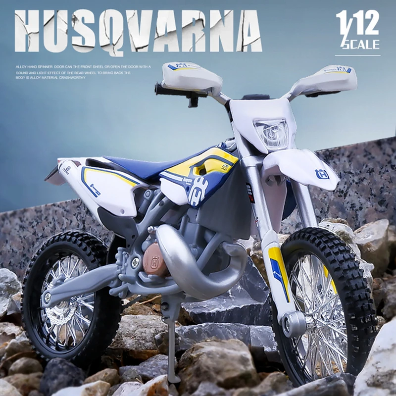1/12 Husqvarna FE 501 Cross-country Motorcycle Model Alloy Simulation Metal Racing Street Motorcycles Model Collection 2