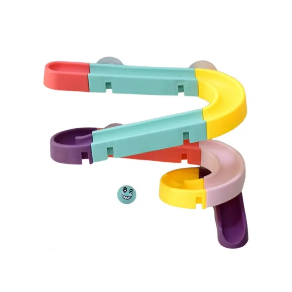 Creative Cute Baby Assembling Track Slide Colorful DIY Track Slide Suction Cup Toys Plastic Funny Bathtub Set Kids Gifts