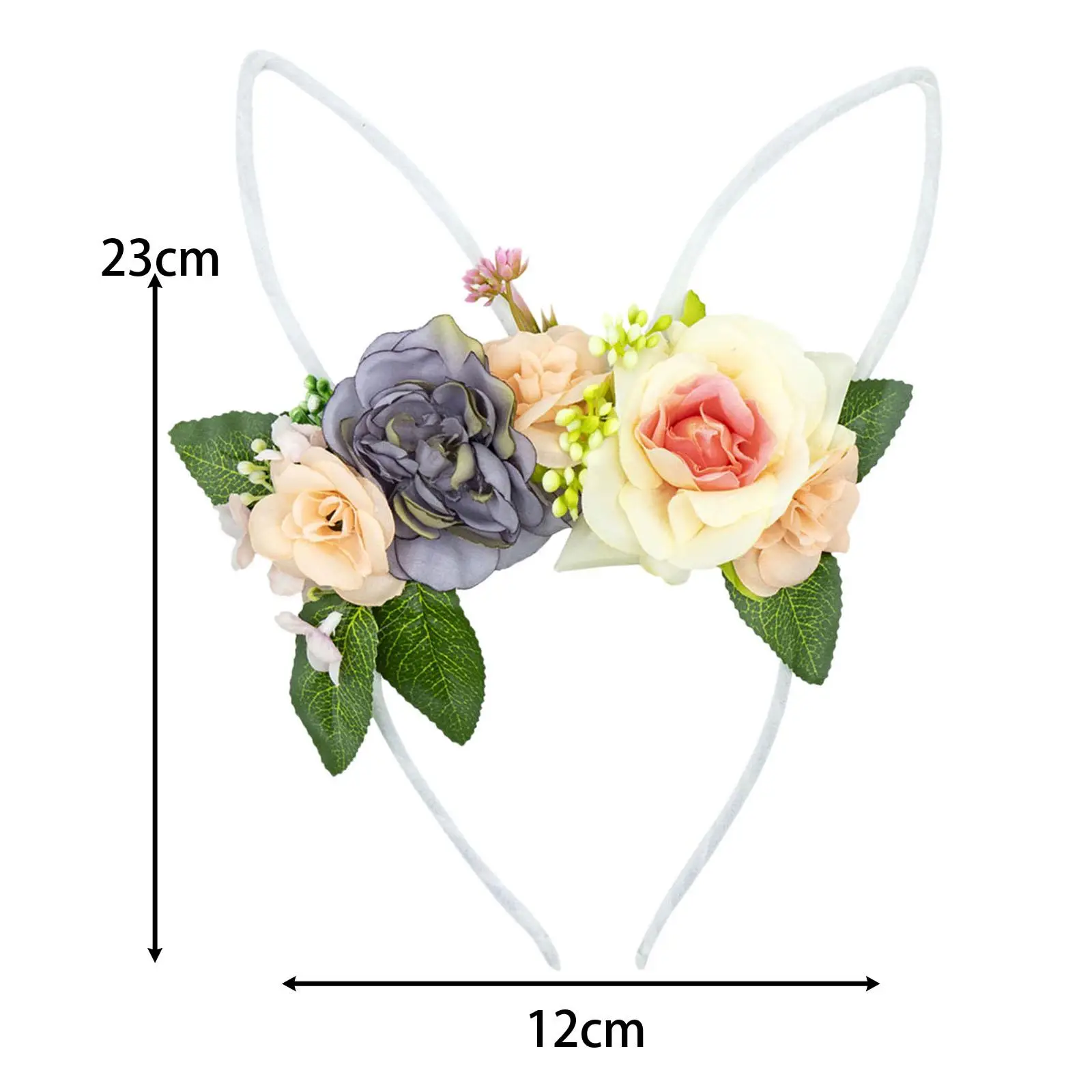 Easter Bunny Ears Headband Lovely Flower Hairband Hair Accessories for Wedding Carnival Halloween Christmas Party Favors hair accessories