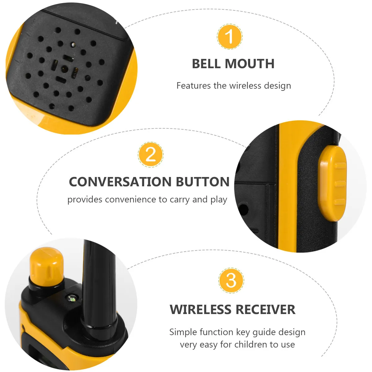 1쌍 무선 부모-자녀 워키토키 어린이용 대화형 통신 장치 가족 인터폰 어린이 선물