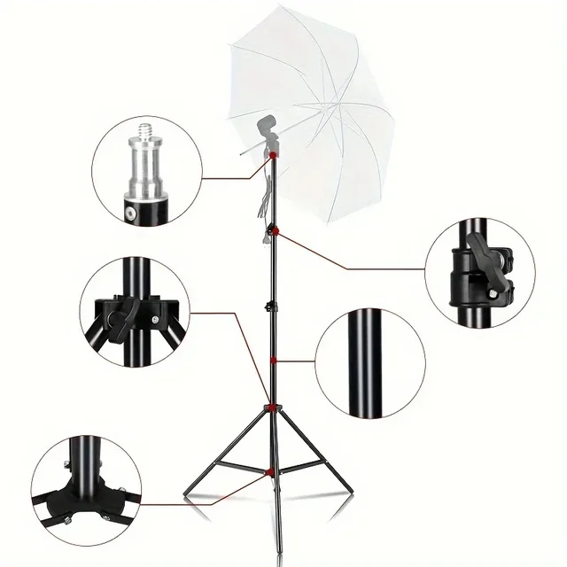 Metal Aluminum Alloy Portable Photography Tripod Light Stand
