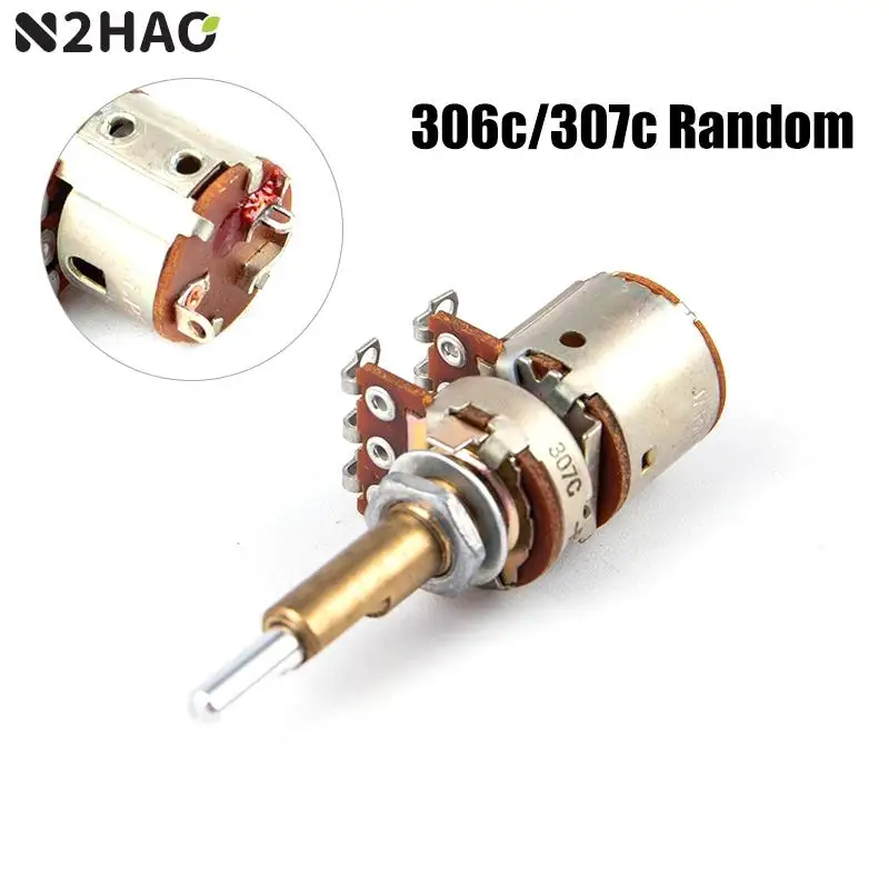 

1PC 16type Double Shaft Potentiometer With Switch A50K B50K Shaft Length 30mm