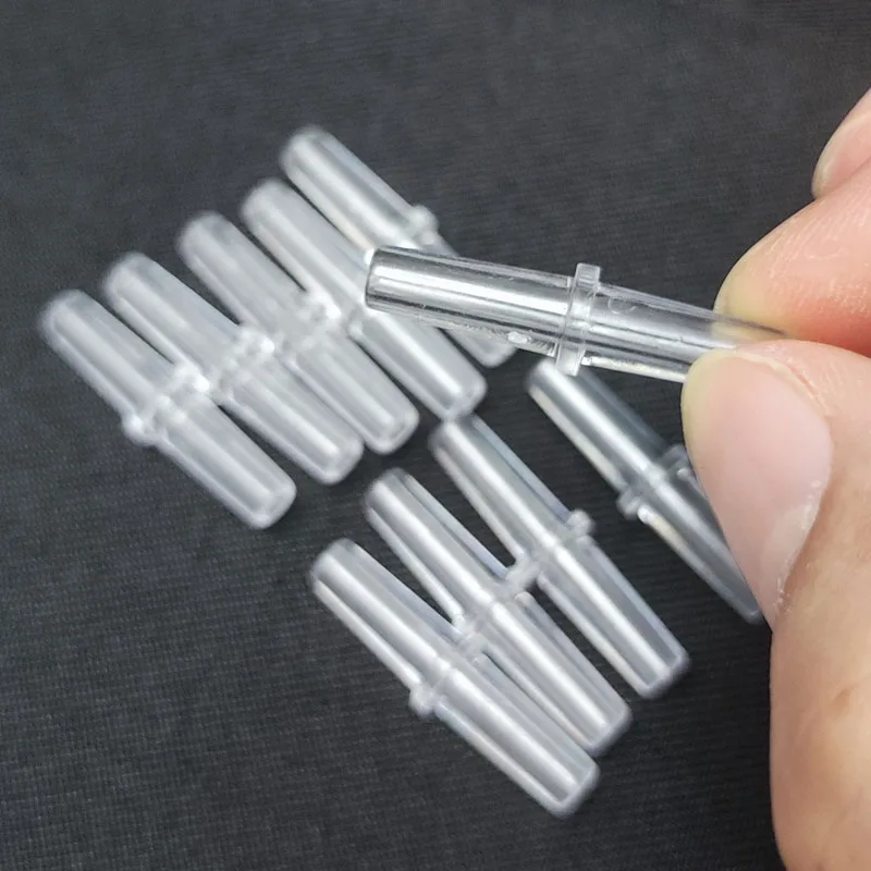 10pcs 4mm Straight Shaped Fish Tank Air Line Tubing Joints Oxygen Air Pump Line Tubing Joints Connectors Accessories 5