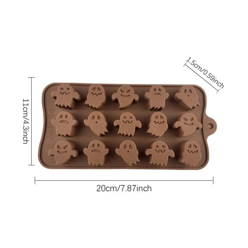 Halloween Cookie Mould Silicone Chocolate Molds Skull Ghost Pumpkin Design Halloween Molds Dessert Baking Tools Cake
